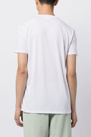 Uomo T-shirt Bianco Scollo a V - 3