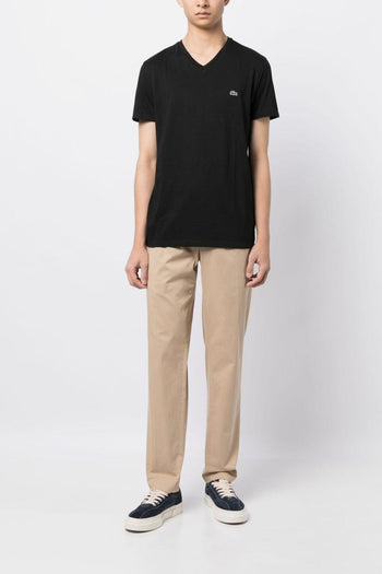 Uomo T-shirt Nero Scollo a V - 2