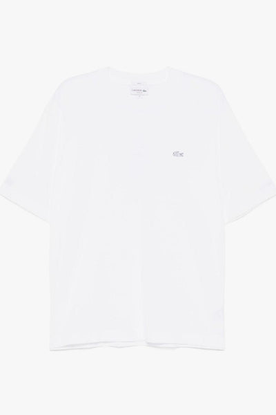 T-Shirt Coccodrillo in Tono Uomo Bianco
