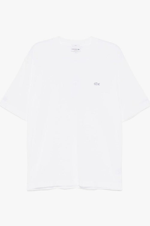 T-Shirt Coccodrillo in Tono Uomo Bianco