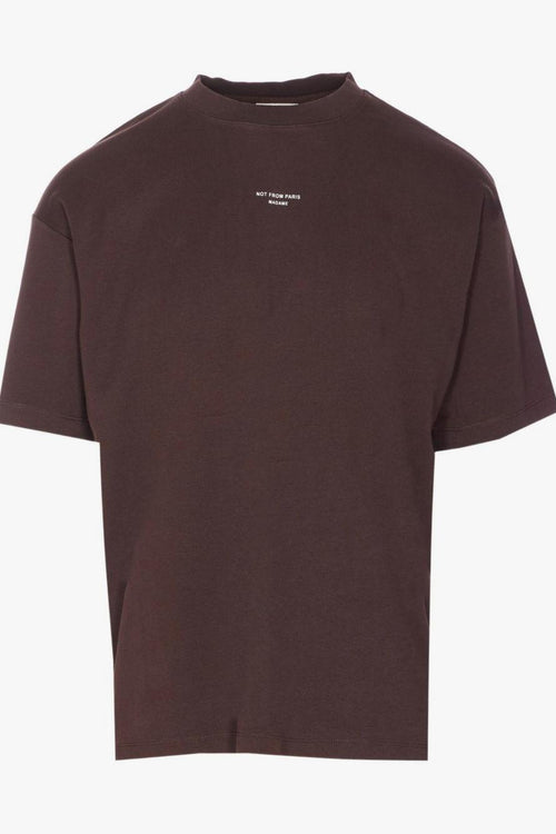 T-shirt Marrone Uomo Micro Logo Not From Paris Madame