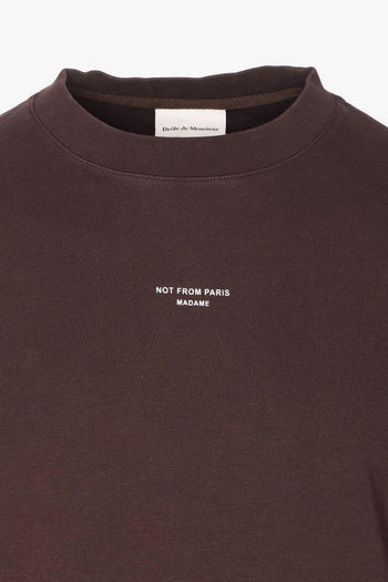 T-shirt Marrone Uomo Micro Logo Not From Paris Madame - 3