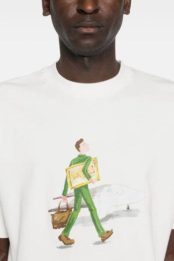 T-Shirt L'Homme Au Tableau Uomo Bianco - 4