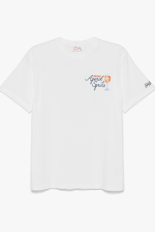 Saint Barth Uomo T-shirt Bianco Drink Aperol Spritz