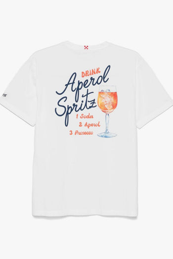 Saint Barth Uomo T-shirt Bianco Drink Aperol Spritz - 2