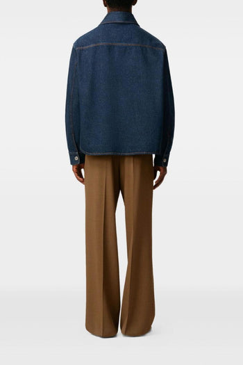 Ami Paris Overshirt Uomo Giacca-Camicia Denim Blu - 3