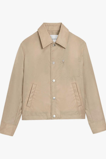 Ami Paris Giubbino Logo Cuore Uomo Beige - 5