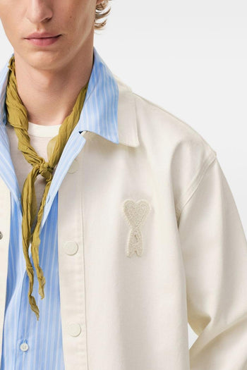 Ami Paris Giubbino Logo Cuore Uomo Bianco - 4