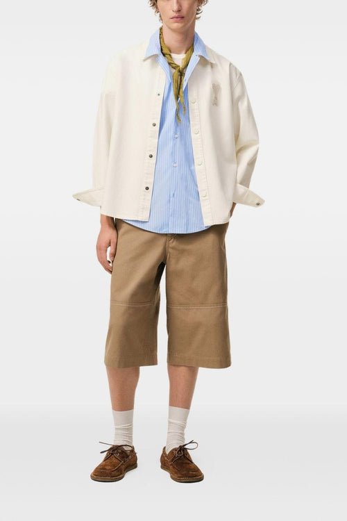 Ami Paris Giubbino Logo Cuore Uomo Bianco