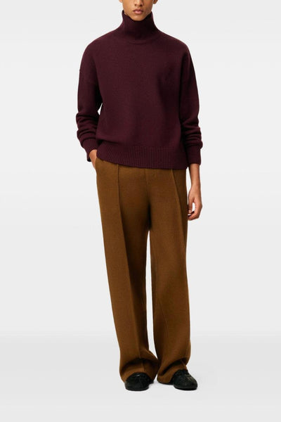 Ami Paris Collo Alto Uomo Maglia Bordeaux