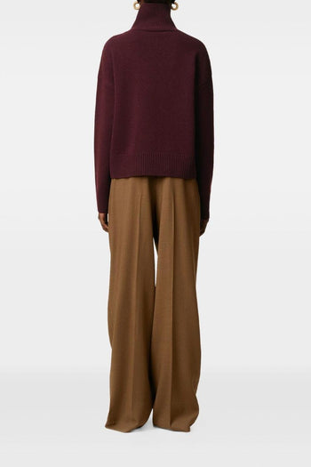 Ami Paris Collo Alto Uomo Maglia Bordeaux - 4