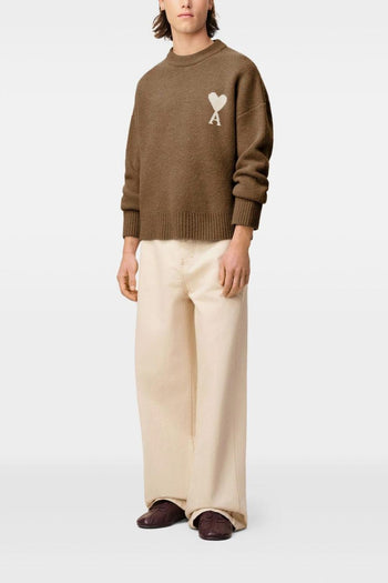 Ami Paris Felpa Marrone Uomo Ami de Coeur - 4