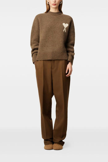 Ami Paris Felpa Marrone Uomo Ami de Coeur - 5