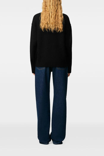 Ami Paris Maglia Nero Uomo Logo Cuore ad Intarsio - 3