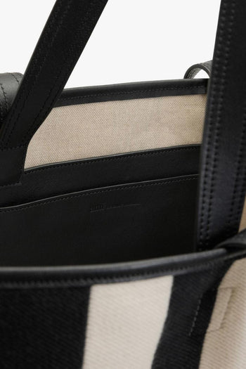 Ami Paris Borsa Righe Uomo Bianco-Nero - 3