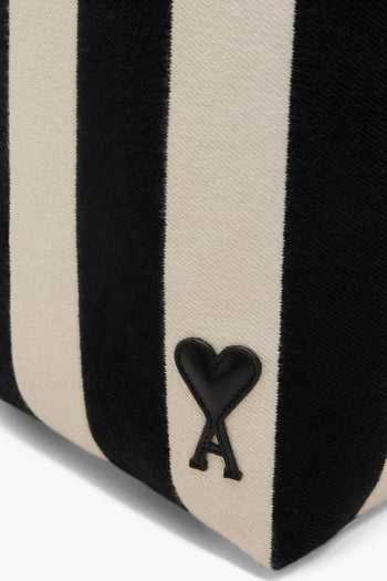 Ami Paris Borsa Righe Uomo Bianco-Nero - 5