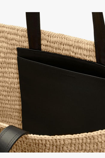 Ami Paris Borsa Ami De Coeur Large Uomo Naturale-Nero - 3