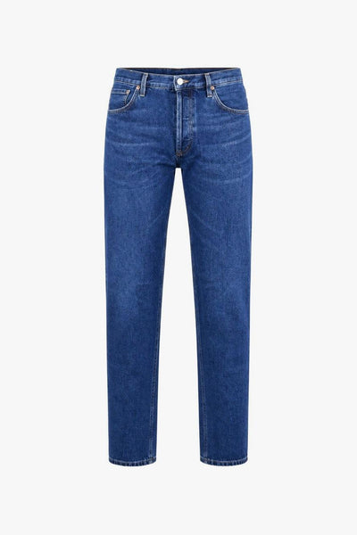 Jeans Gamba Dritta Uomo Blu