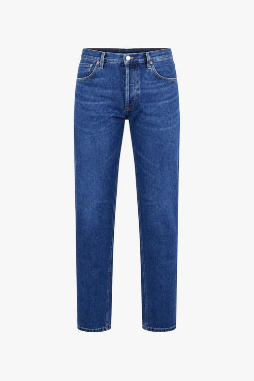 Jeans Gamba Dritta Uomo Blu