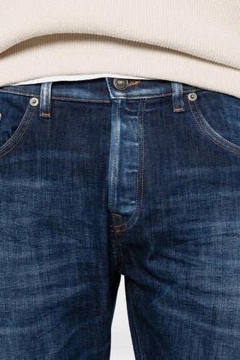 Jeans Blu Uomo con Risvolto - 4