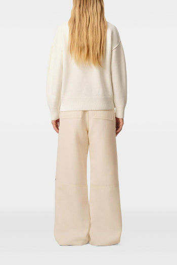 Ami Paris Maglia Polo Uomo Lana Bianco Logo Cuore - 4