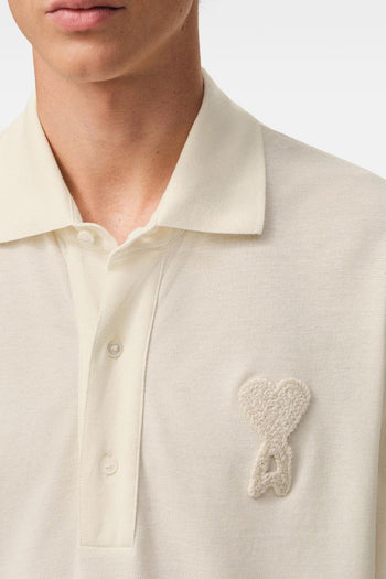 Ami Paris Polo Logo Cuore Uomo Bianco - 4
