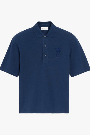 Ami Paris Polo Logo Cuore Uomo Blu - 5