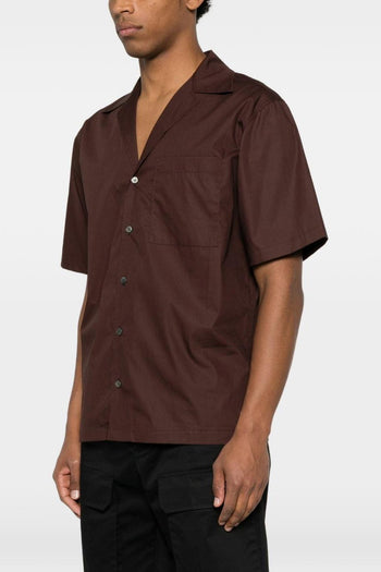 Camicia Collo Cubano Uomo Marrone - 4