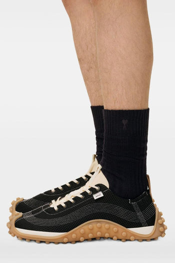 Ami Paris Calze Uomo Accessori Nero Grigio Panna (3 Paia) - 4