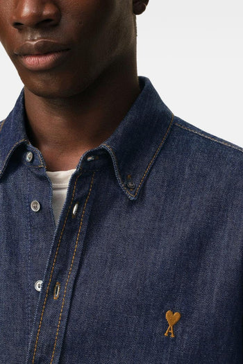 Ami Paris Camicia Denim Uomo Blu - 3