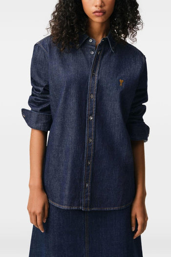 Ami Paris Camicia Denim Uomo Blu - 4