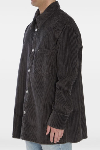 Ami Paris Camicia Grigio Uomo a Costine - 3