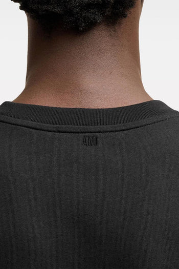 Ami Paris Uomo T-shirt Nero Ricamo Cuore - 5