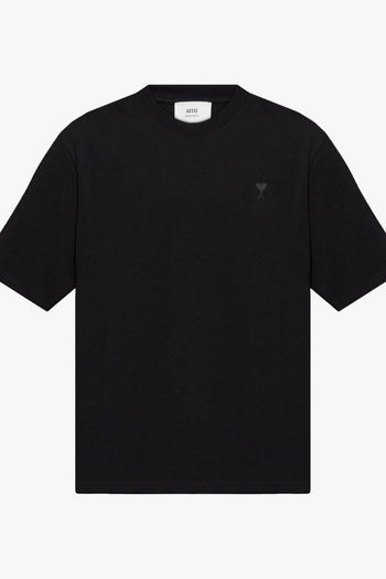Ami Paris Uomo T-shirt Nero Cuore sul Petto - 5