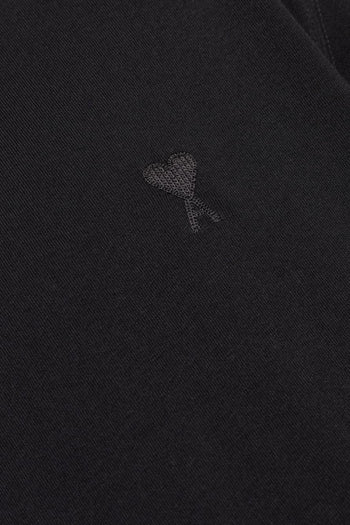 Ami Paris Uomo T-shirt Nero Cuore sul Petto - 4