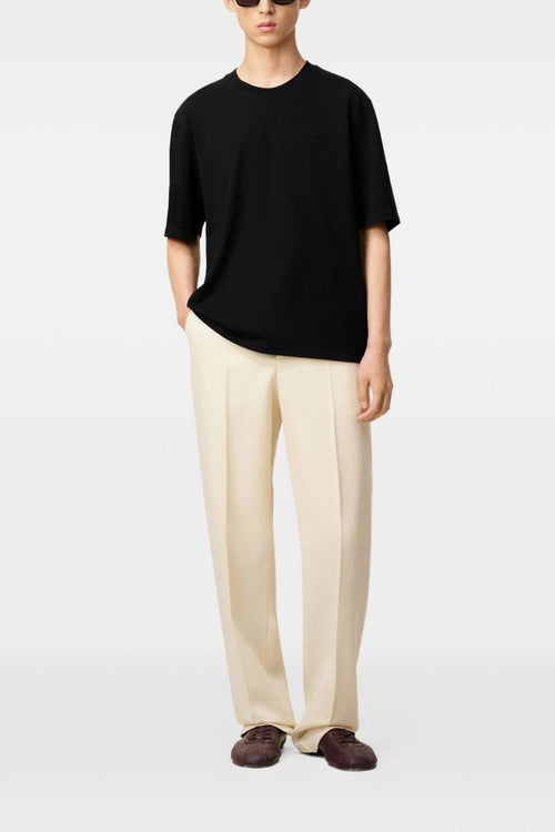 Ami Paris T-shirt Uomo Nero Cuore Tono su Tono