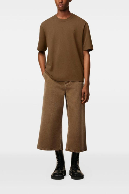 Ami Paris T-shirt Uomo Ami de Coeur Marrone