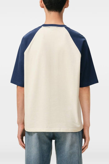 Ami Paris T-Shirt Bicolore Uomo Bianco-Blu - 3