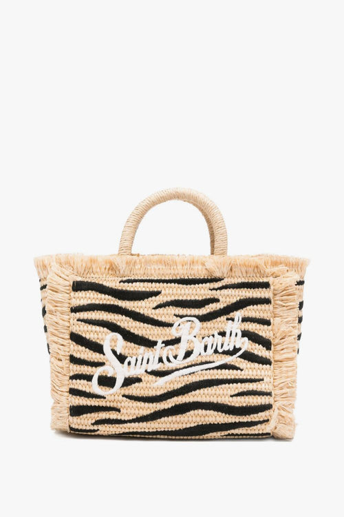 Saint Barth Borsa Vanity Mini Straw Donna Zebrata