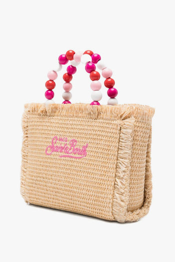 Saint Barth Borsa Straw Beach Donna Beige-Rosa - 2