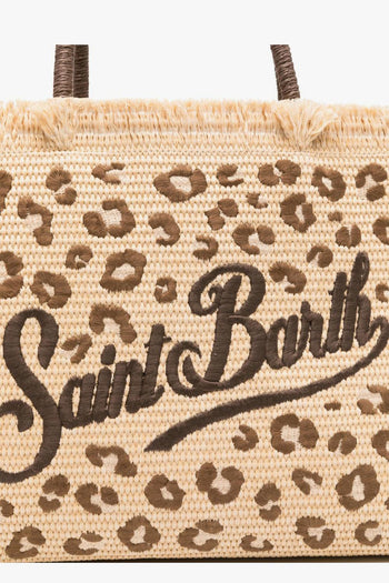 Saint Barth Borsa Vanity Straw Donna Leopardata - 2