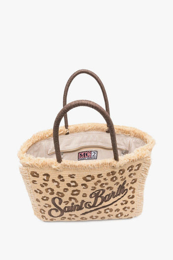 Saint Barth Borsa Vanity Straw Donna Leopardata - 5