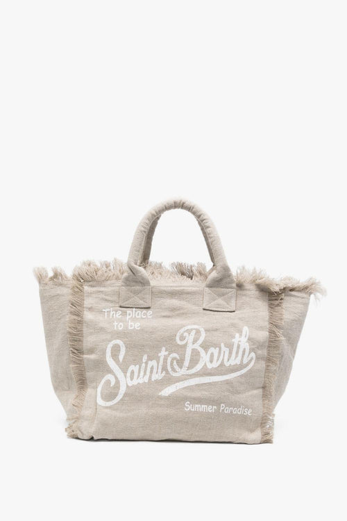Saint Barth Borsa Vanity Linen Donna Beige
