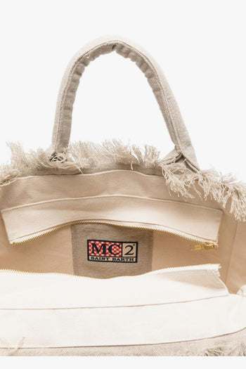Saint Barth Borsa Vanity Linen Donna Beige - 2