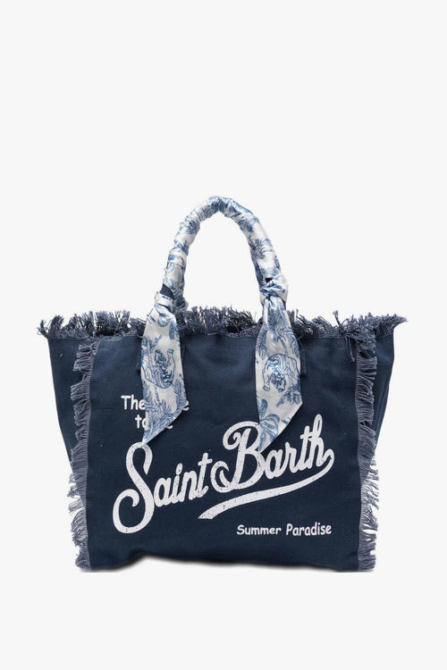 Saint Barth Borsa Vanity Foulard Donna Blu