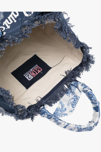 Saint Barth Borsa Vanity Foulard Donna Blu - 3