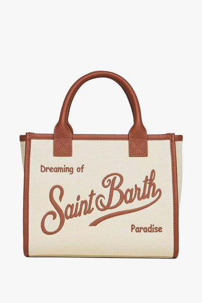 Saint Barth Borsa Vanity Bag Midi Donna Beige