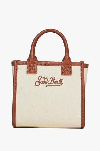 Saint Barth Borsa Vanity Bag Mini Donna Beige-Marrone - 2