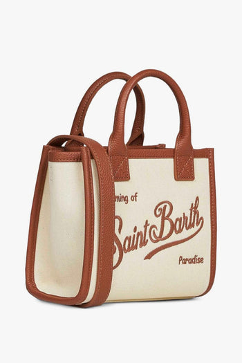 Saint Barth Borsa Vanity Bag Mini Donna Beige-Marrone - 3