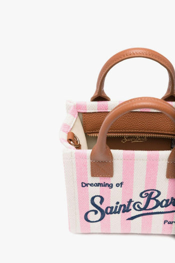 Saint Barth Borsa Vanity Bag Mini Donna Bianco-Rosa - 3